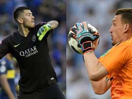 Rossi y Armani fueron protagonistas en el 'Superclásico'. EFE/AFP