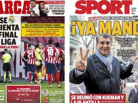 As capas da imprensa esportiva. Marca/Sport
