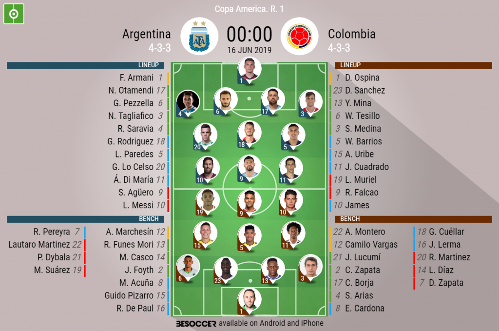 Argentina V Colombia As It Happened Besoccer