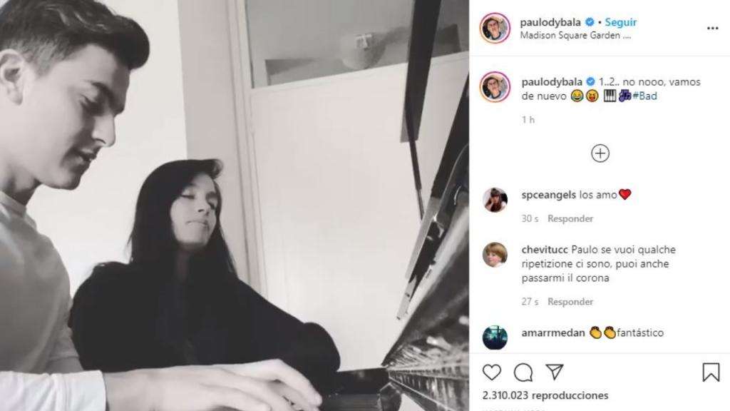 Dybala Changes The Ball For The Piano Precious Song Alongside His Partner Besoccer