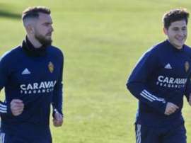 La Romareda acogió un nuevo ensayo del Zaragoza antes de visitar Oviedo. Twitter/RealZaragoza