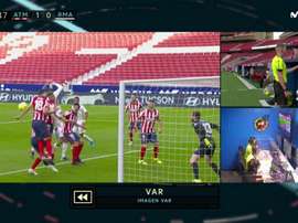 Real Madrid had a penalty shout turned down. Screenshot/MovistarLaLiga
