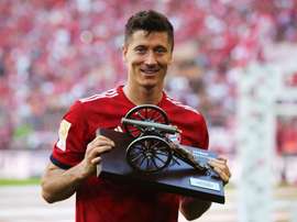 Robert et son trophée. FCBayern