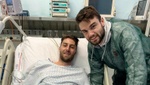 Scavone, fuera de peligro, recibió la visita del jugador con el que chocó