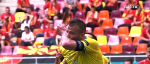 Yarmolenko, con la caña: puso el 1-0 tras un pase de espuela